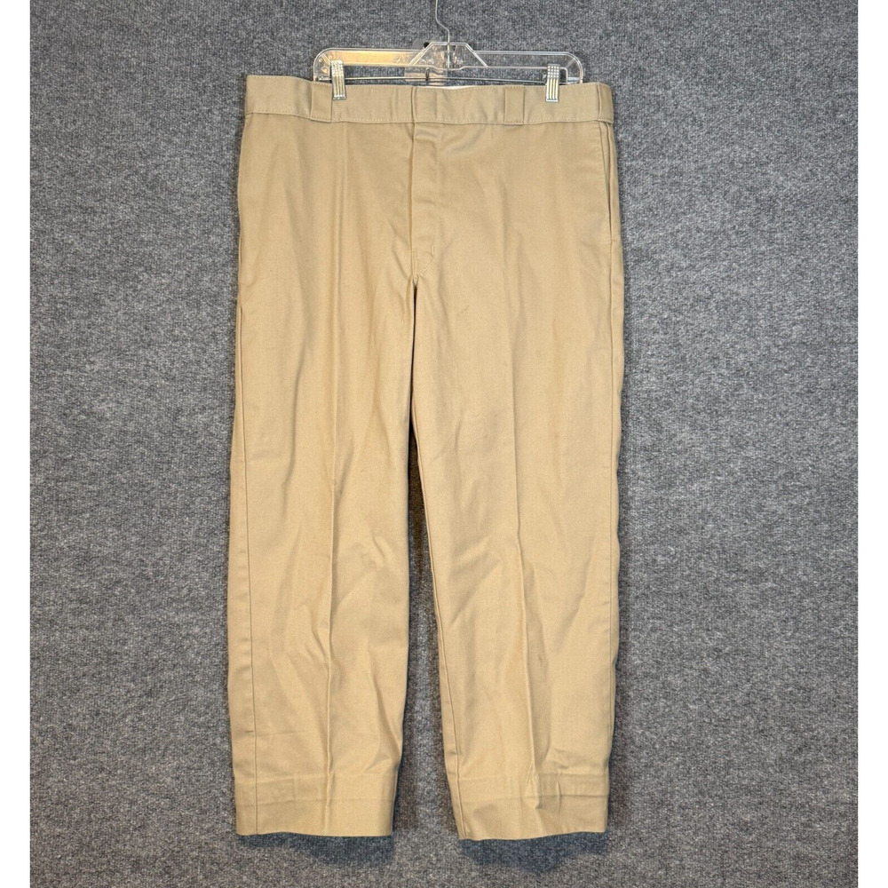 Dickies Pants Mens 40x28 Beige 874 Original Fit Work Pants Pleated‎